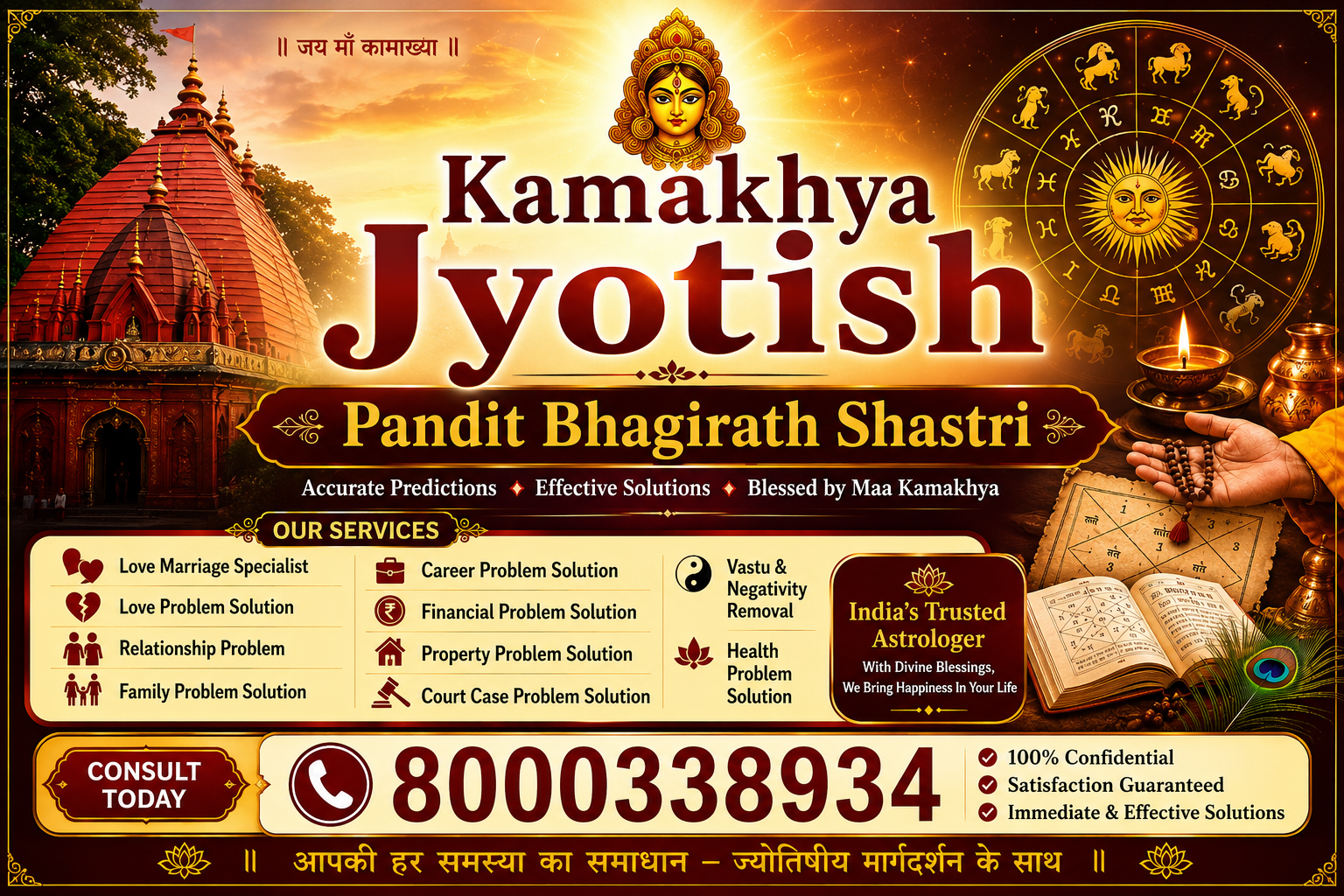  Astrologar Pandit Bhagirath Shastri
 918000338934 